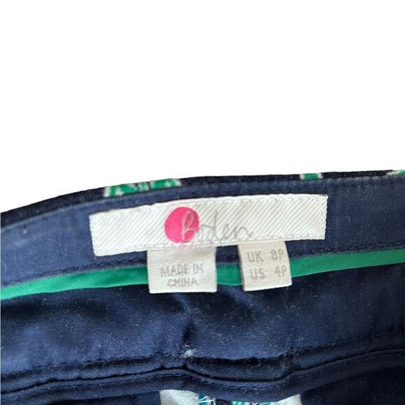 NWOT BODEN WOMENS VELVET PRINTED FLORAL GREEN DRESS PANTS WOMENS SIZE 4P - Picture 5 of 6